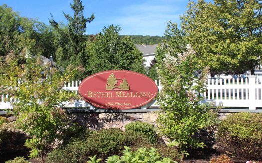 Bethel Meadows by Toll Brothers front entrance sign with summer greenery