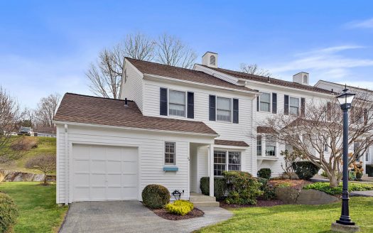 White town homes in community association