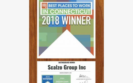 Hartford Business Journal award to Scalzo Group as 2018 Best Places to Work